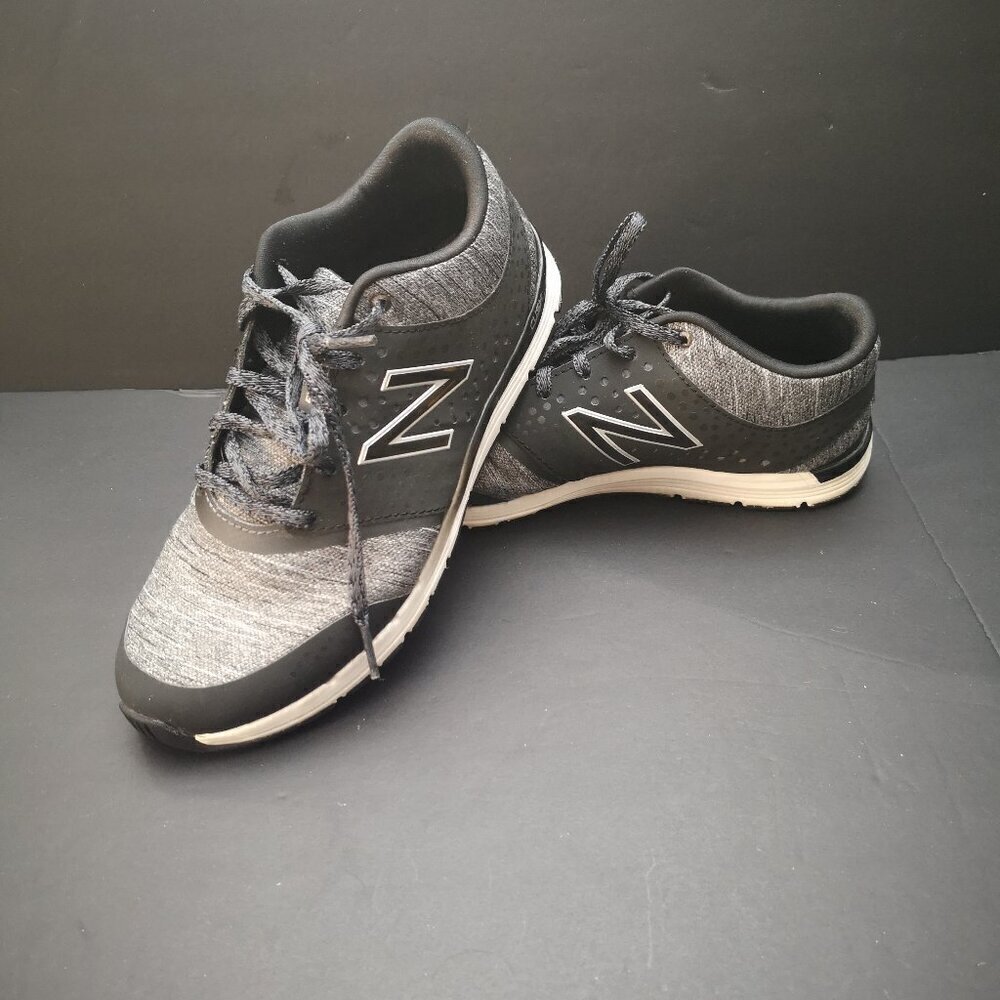 New Balance Cush Ladies Size 7.5 Grey & Black Lace Closure Sneakers